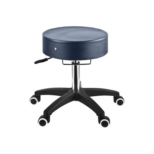 Master Massage Glider Ergonomic Round Swivel Adjustable Rolling Hydraulic Stool in Royal Blue Barber Dental Chair for Therapist, Clinic, Tattoo, Spas, Beauty, Lash, Salons, Home, Studio, Office