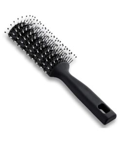 Vent Hair brush for Blow Drying, Stocking Stuffers, Styling Brush Vented Hair Brush for Men and Women, Mens Vented Hair Brush with Ball Tipped Bristles For Wet Short Curly Straight Hair Blow ( Black )