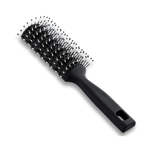 Vent Hair brush for Blow Drying, Stocking Stuffers, Styling Brush Vented Hair Brush for Men and Women, Mens Vented Hair Brush with Ball Tipped Bristles For Wet Short Curly Straight Hair Blow ( Black )