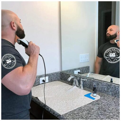 Groom Mat for Hair Dying, Cutting, and Beard & Mustache Trimming/Non Stick Surface, Easy to Clean