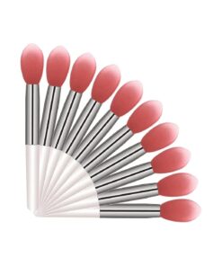 10 Pcs Silicone Lip Mask Brushes, Applicators for Lipsticks, Lip Gloss, Lip Balm and Other Cream Makeup Products ( 2.0 inches / 5.0 cm )