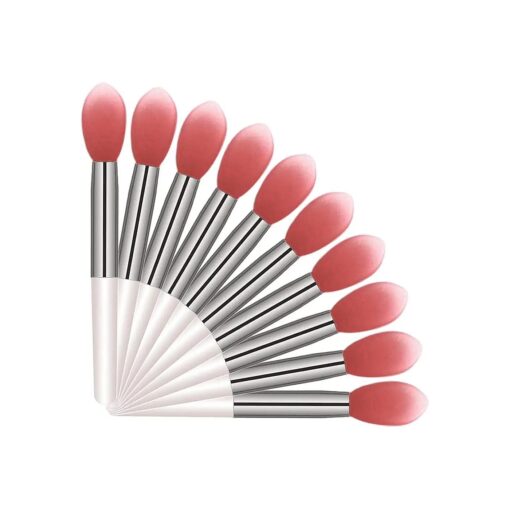 10 Pcs Silicone Lip Mask Brushes, Applicators for Lipsticks, Lip Gloss, Lip Balm and Other Cream Makeup Products ( 2.0 inches / 5.0 cm )