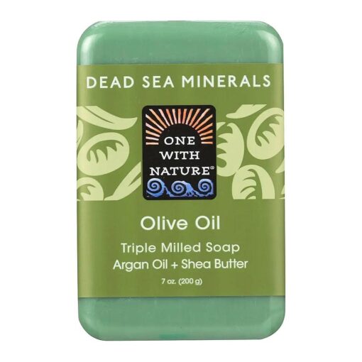 One With Nature Olive Oil Dead Sea Mineral Soap, 7 Ounce Bar