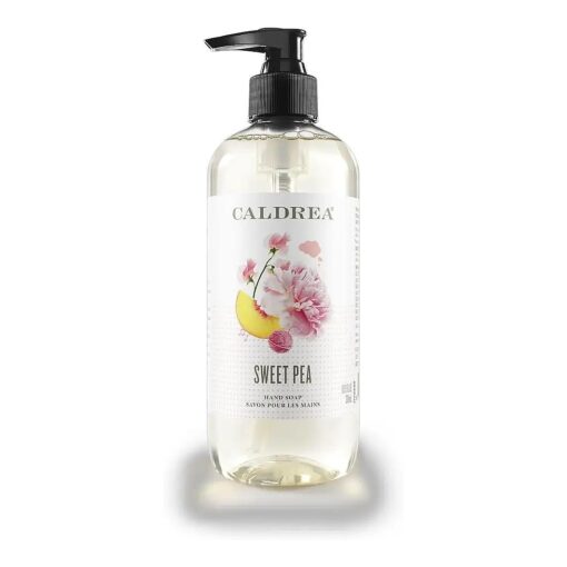 Caldrea Hand Wash Soap, Aloe Vera Gel, Olive Oil And Essential Oils To Cleanse And Condition, Sweet Pea Scent, 10.8 Oz