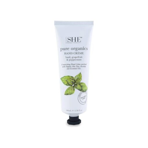 Om She Aromatherapy Pure Organics Hand Creme - Basil, Grapefruit & Peppermint