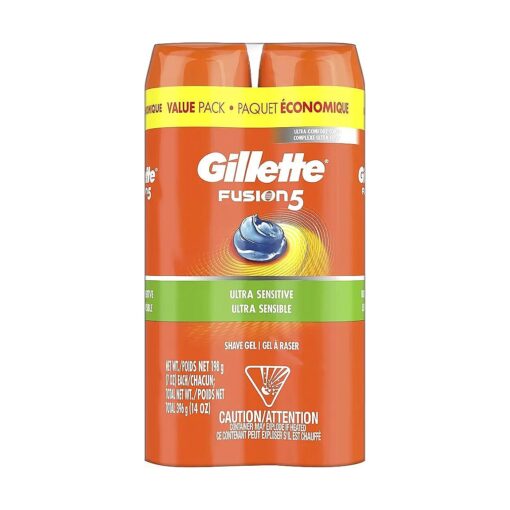 Gillette Fusion Ultra Sensitive Hydra Gel Men 's Shave Gel Twin Pack, 14 Ounce ( Pack of 2 )