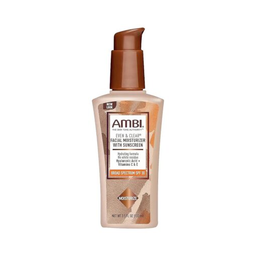 Ambi Even & Clear Daily Facial Moisturizer with SPF 30, 3.5 Ounce