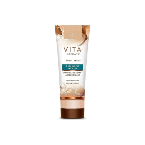 Vita Liberata Body Blur With Tan, Leg and Body Makeup, Skin Perfecting Body Foundation for Flawless Bronze, Easy Application, Radiant Glow, Evens Skin Tone, 3.38 Fl.Oz, NEW PACKAGING