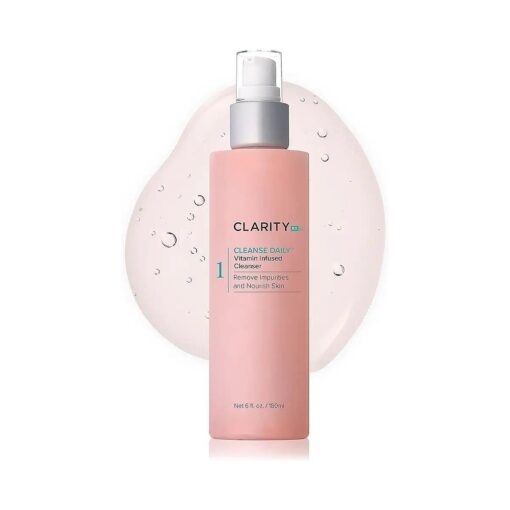 ClarityRx Cleanse Daily Vitamin-Infused Face Wash, Natural Plant-Based Moisturizing Facial Cleanser For All Skin Types