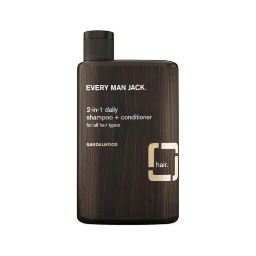 Every Man Jack Shampoo 2-In-1 Sandalwood 13.5 Ounce ( 400ml ) ( Pack of 2 )