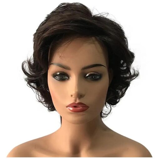 Wiginway Women Wigs Medium Wavy # 2-33 Dark Brown Wigs Synthetic Wig Toupee Remy Hair Wigs Colored 8 Inch