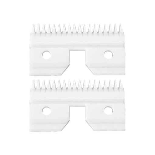 18Teeth Pet Clipper Ceramic Blades for andis Oster A5 and Wahl KM Series Replacement Moving Blade, White Ceramic Blade Cutter ( 3F/3FC, 4F/4FC, 5F, /5FC, 7F/7FC, 3 #, 4 #, 5 #, 7 #, 8.5 #, 9 #, 10 #, 30 )