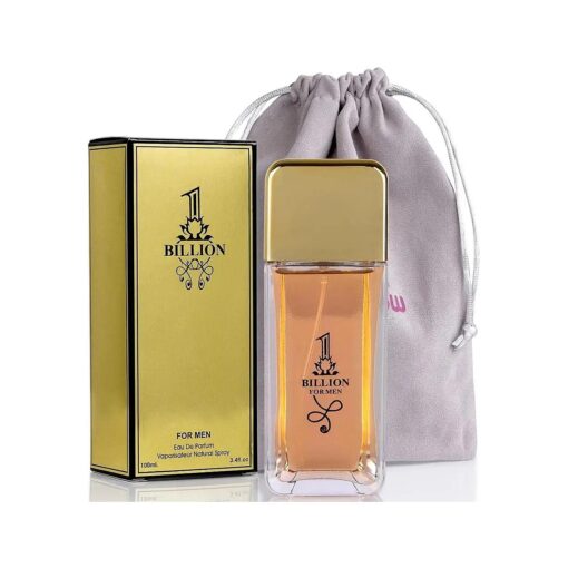 1 Billion- Eau De Toilette Spray Perfume, Fragrance For Men- Daywear, Casual Daily Cologne Set with Deluxe Suede Pouch- 3.4 Oz Bottle- Ideal EDT Beauty Gift for Birthday, Anniversary