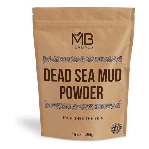 MB Herbals Dead Sea Mud 1 lb / 16 oz / 454 Gram | Nourishes Exfoliates Softens & Detoxify the Skin | DRY CLAY POWDER