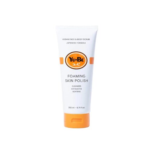 Yu-Be Foaming Skin Polish - Skin exfoliant to smooth dry skin - contains ginger root, ginseng, green tea, geranium oil & camphor 6.75 fl.oz .