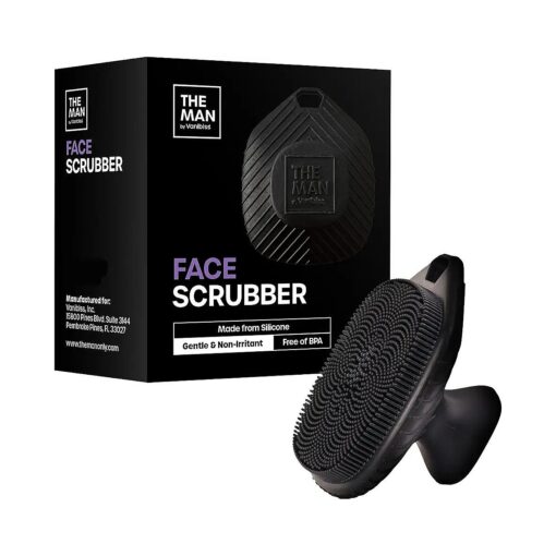 The Man Face Scrubber - Silicone Face Scrubber for Men - Gentle Exfoliator Face Massager - Flex Face Brush for Men - Removes Dead & Dry Skin - Face Care Grooming - Facial Cleansing Brush ( 1 Pack )