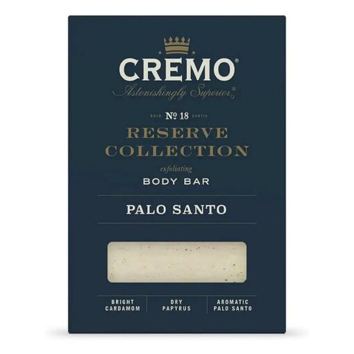 Cremo Exfoliating Body Bars Palo Santo - A Combination of Lava Rock and Oat Kernel Gently Polishes While Shea Butter Leaves Your Skin Feeling Smooth and Healthy