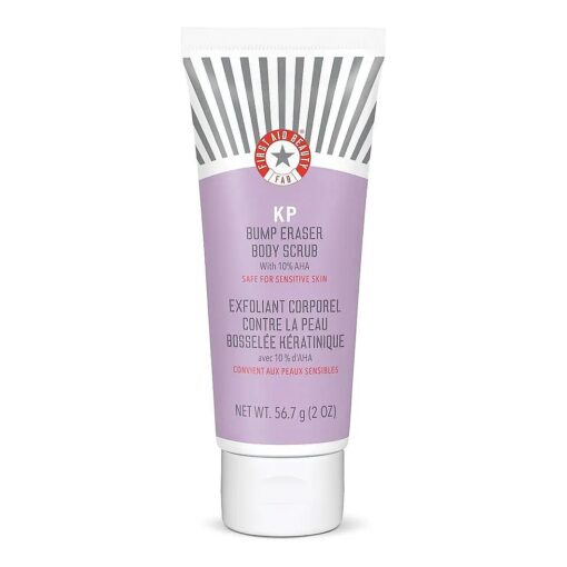 First Aid Beauty KP Bump Eraser Body Scrub Exfoliant for Keratosis Pilaris with 10 % AHA 2 oz .