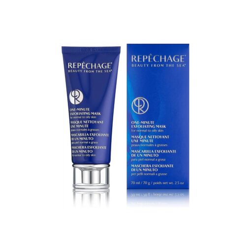 Repechage One Minute Exfoliating Mask - Face Scrub & Facial Mask for Oily Skin Blemishes Blackheads & Dark Spots 2.4 OZ