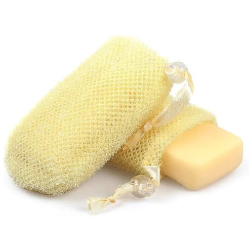 2 PCS Exfoliating Bar Soap Saver Bag Mesh, Hangable Soap Bundle Pouch Body Scrubber for Bath Shower