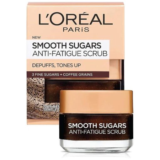 L'oreal Paris Skin Care Pure Sugar Face Scrub With Kona Coffee To Instantly Resurface & Energize for Soft Glowing Skin, 1.7 Ounce