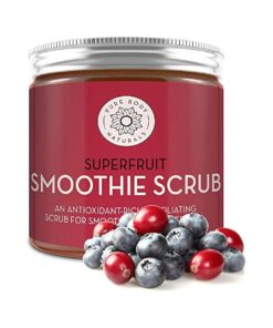 Pure Body Naturals Superfruit Smoothie Scrub, 8.8 fl oz | Antioxidant-Rich Exfoliating Scrub for Smooth, Rejuvenated Skin