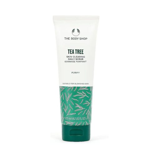 The Body Shop Tea Tree Skin Clearing Daily Face Scrub - Exfoliating and Purifying For Blemished Skin - Vegan - 4.2 Fl Oz