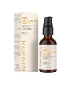 InstaNatural BHA Exfoliating Face Serum, Minimizes Lines, Wrinkles, and Blemishes, with Vitamin C and Salicylic Acid, 1 Fl Oz