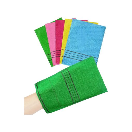 6 Pcs Exfoliating Washcloth, Korean Exfoliating Mitt Colorful Korean Exfoliating Cloth for Removing Dry, Large Size Exfoliating Body Scrubber ( 5 Color )