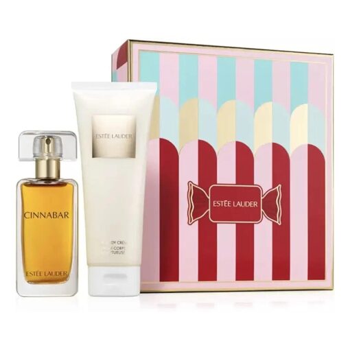 Estee Lauder Cinnabar Exotic Duo Eau De Parfum 1.7 Fl, Oz, Body Lotion 3.4 Fl, Oz, For Women Set