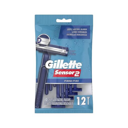 Gillette Sensor2 Disposable Razors, 12 Count