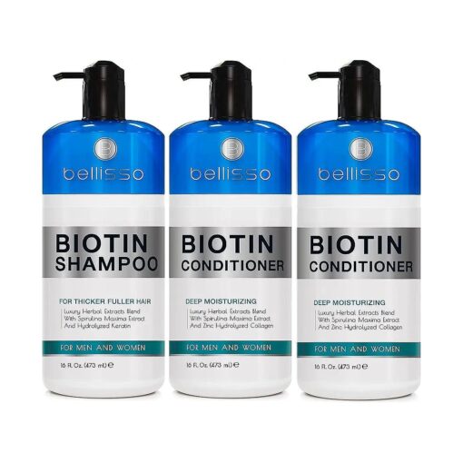 BELLISSO Biotin Shampoo and Conditioner Set and Biotin Conditioner