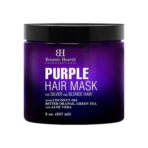 Botanic Hearth Purple Hair Mask - for Blonde, Silver and Gray Hair, Sulfate & Paraben Free - 8 fl oz