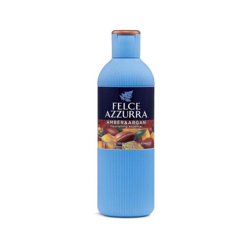 Felce Azzurra Amber And Argan - Nourishing Essence Body Wash - Rich In Essential Oils - Envelops Your Skin In A Sensual Amber And Argan Scent - Perfumed Feeling - Comfort And Satisfaction - 22 Oz