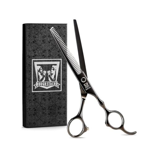 Professional Hair Thinning Scissors - Home Hair Cutting Scissors for Hairdressing, Texturizing Thinning Shears with Razor Edge - Stainless Steel Hair Cutting Scissors - Black - 6.5inch