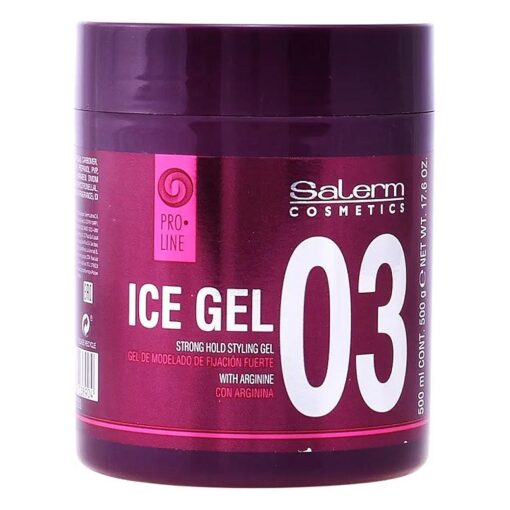 Salerm Pro Line Ice Gel Strong Hold Styling Gel With Arginine 03, 17.6 Ounce