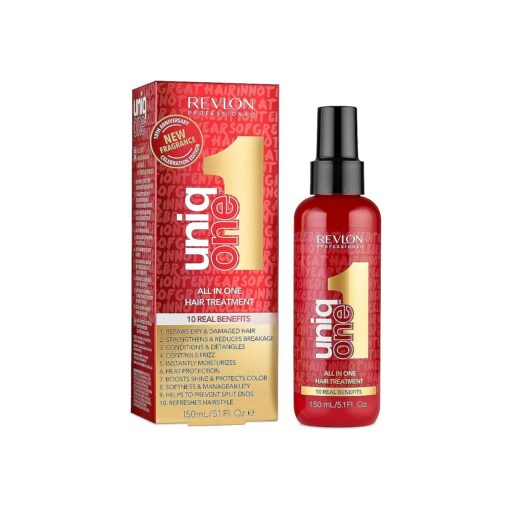 Uniq One REVLON PROFESSIONAL UNIQONE HAIR TREATMENT, Moisturizing Leave-In Product, Repair For Damaged Hair, Promotes Healthy Hair, Celebration Edition Fragrance, 5.1 Fl Oz ( Pack of 1 )