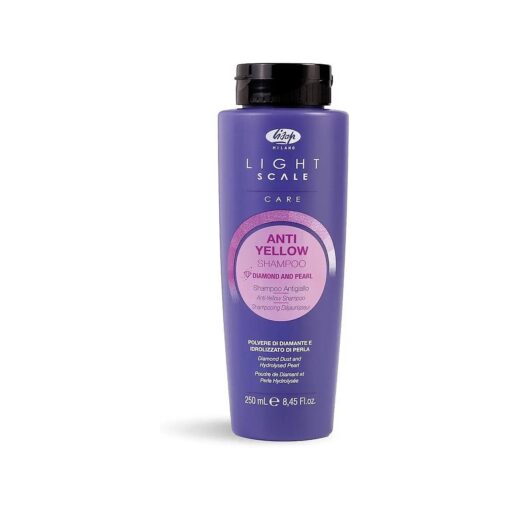 Lisap Light Scale Care Anti-Yellow Shampoo, Purple Shampoo for Blonde Hair & Highlights, Nourishing & Hydrating Purple Toner, Neutralizes Brassy Tones for A Balanced Blonde