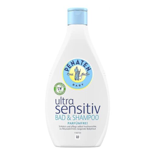 Penaten Ultra Sensitiv Bad & Shampoo 400ml / Mildes Waschgel ohne Parfum zum sanften Baden und Waschen von Haut und Haar / Auch fur Allergiker geeignet 400ml