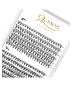 QUEWEL Lash Clusters 240Pcs Cluster Lashes 20D+30D C Curl Mix8-14mm Individual Lashes Soft & Comfortable DIY Eyelash Extension at Home ( 20D+30D C mix-8-14 )