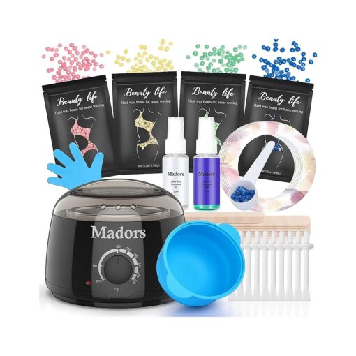 Waxing Kit for Women Madors Wax Warmer Wax Kit for Hair Removal Intelligent Temperature Control Wax Machine with Hard Wax Beads