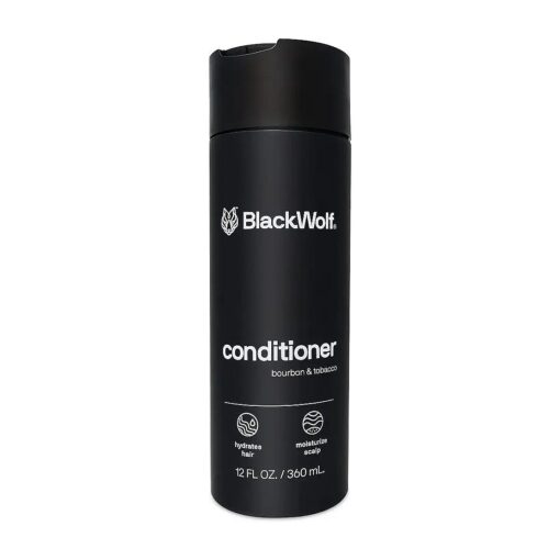 Black Wolf Everyday Conditioner, 12 Fl Oz - Salon-Grade Hair Conditioner for Men Smooths, Detangles & Locks in Moisture - Hydrated & Moisturized Hair - For All Hair Types