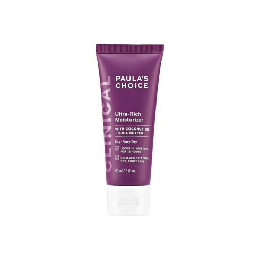 Paula 's Choice CLINICAL Ultra-Rich Face Moisturizer with Jojoba, Coconut Oil & Shea Butter, Redness-Prone, Dry, Sensitive Skin, 2 Ounce