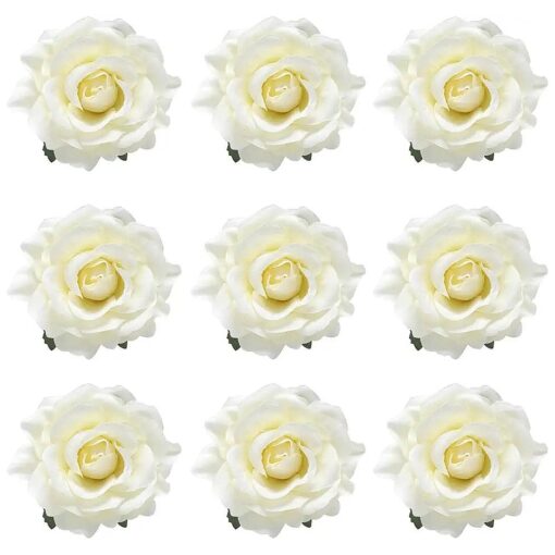 inSowni 16/9/4 Pack Rose Flower Hair Clips Brooch Pins Accessories Barrettes for Women Girls Bride ( 9PCS S5 )