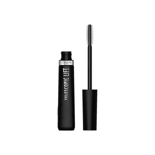 L'Oreal Paris Telescopic Lift Mascara, Lengthening and Volumizing Eye Makeup, Lash Lift with Up to 36HR Wear, Washable, Blackest Black, 0.33 Fl Oz