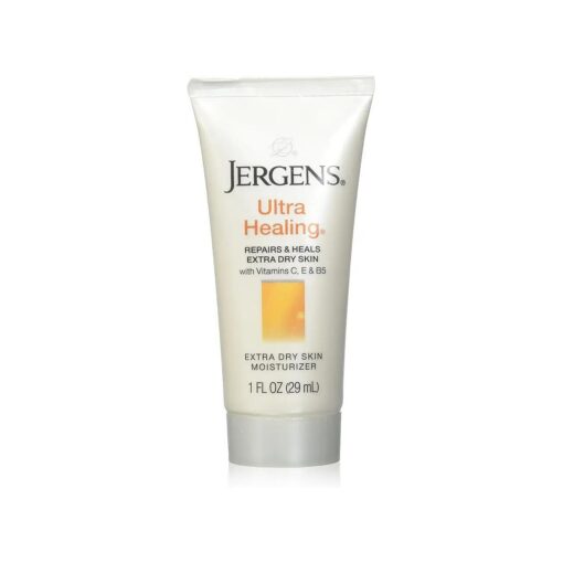 Jergens Ultra Healing Dry Skin Moisturizer, Travel Size Body and Hand Lotion, for Extra Dry Skin, Use After Washing Hands, HYDRALUCENCE blend, Vitamins C, E, B5, 1 Fl Oz ( Pack of 1 )