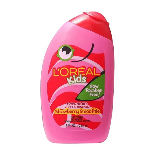 L'Oreal Kids Extra Gentle 2-in-1 Shampoo, Strawberry Smoothie, 9 fl ; oz .