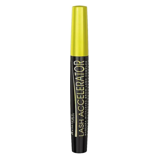 Rimmel London Lash Accelerator Mascara, Ultra-Lengthening, Grow-Lash Complex, Hybrid Bristle Brush, 003, Extreme Black, 0.23oz