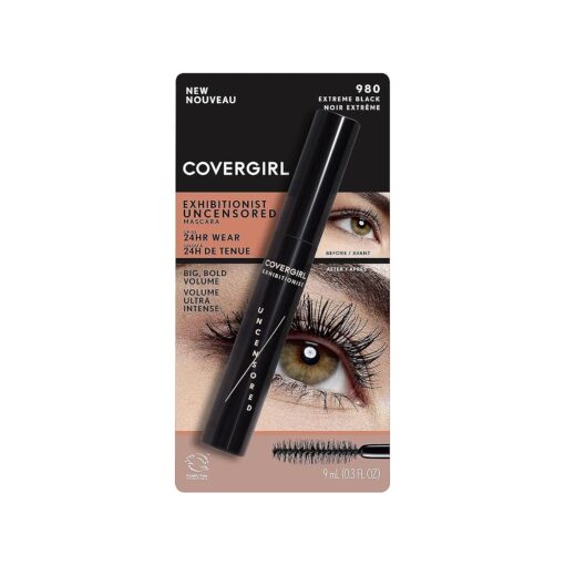 COVERGIRL Exhibitionist Uncensored Mascara for Volume and Length, Extreme Black, 0.3 Fl Oz