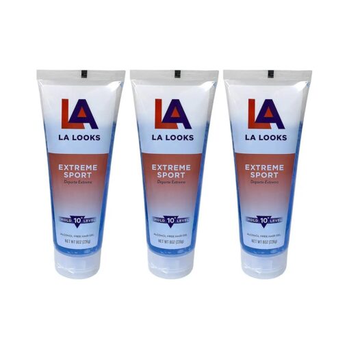 LA Looks Absolute Styling Extreme Sport Level 10+ with Tri Active Hold, 8 Oz, Pack of 3